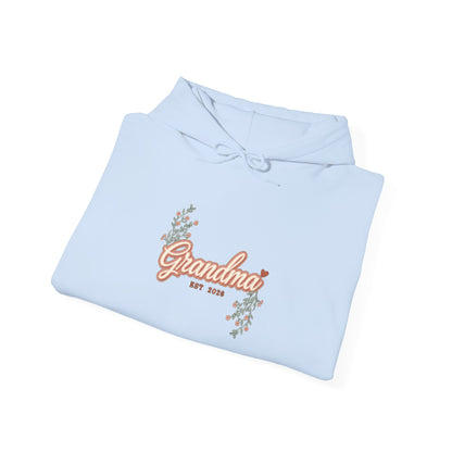 Grandma Est 2026 Hoodie, New Grandma Hooded Sweatshirt, Pregnancy Reveal Gift