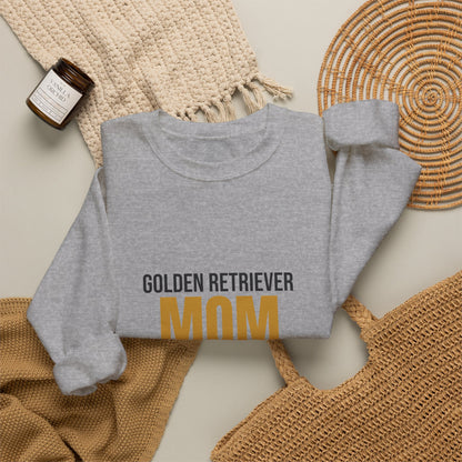 Golden Retriever Mom Fur On Everything Sweatshirt, Golden Retriever Mom Crewneck Sweatshirt