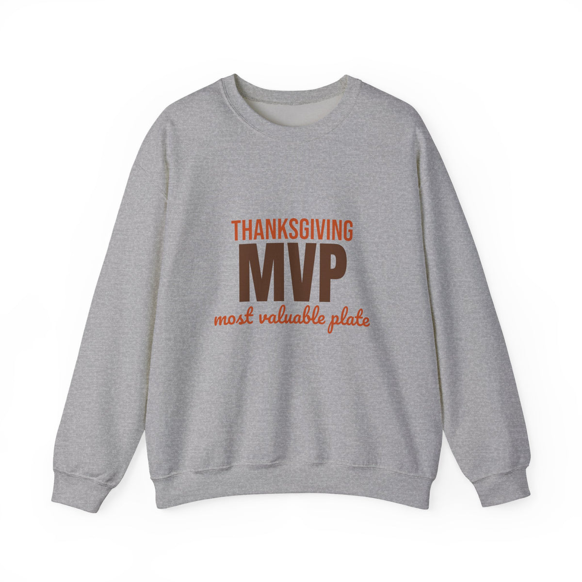 Thanksgiving MVP Most Valuable Plate Sweatshirt, Funny Thanksgiving Crewneck Sweatshirt