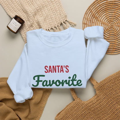 Santa's Favorite Teacher Sweatshirt, Teacher Christmas Crewneck, Teacher Gift