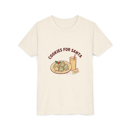 Cookies for Santa Kids Shirt, Kids Christmas Eve Shirt, Youth Tee