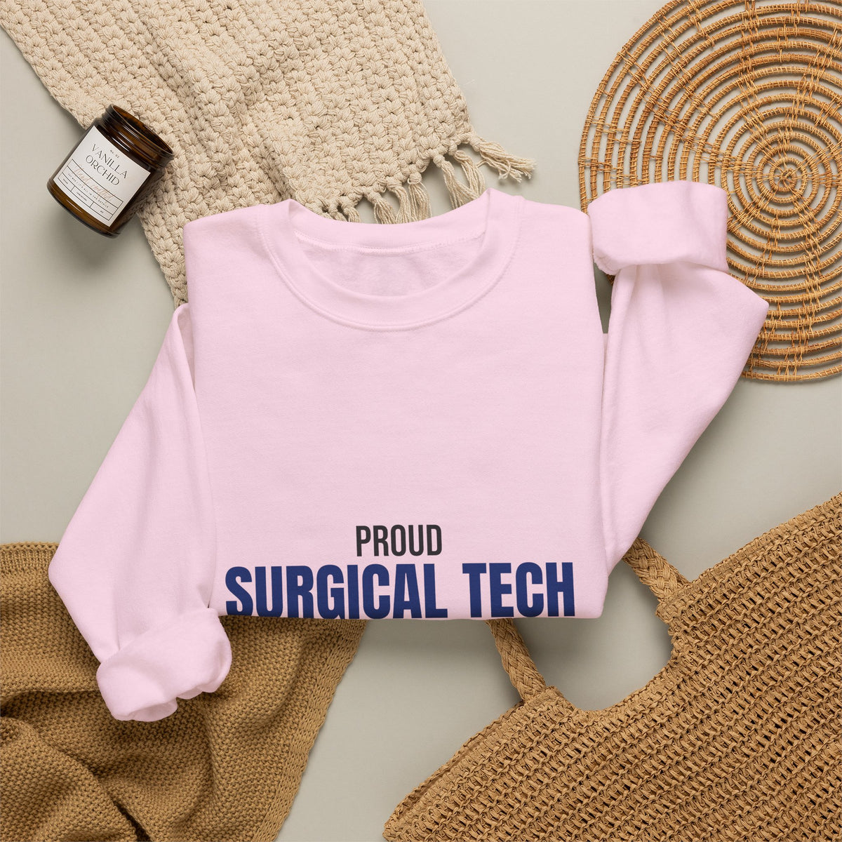 Proud Surgical Tech Count Pass Repeat Sweatshirt, Surgical Tech Crewneck Sweatshirt