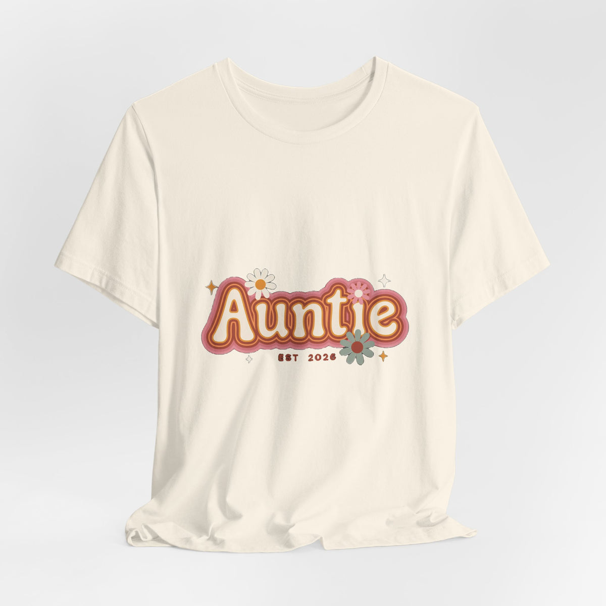Auntie Est 2026 Shirt, Retro New Aunt T-Shirt, Pregnancy Announcement Gift for Aunt