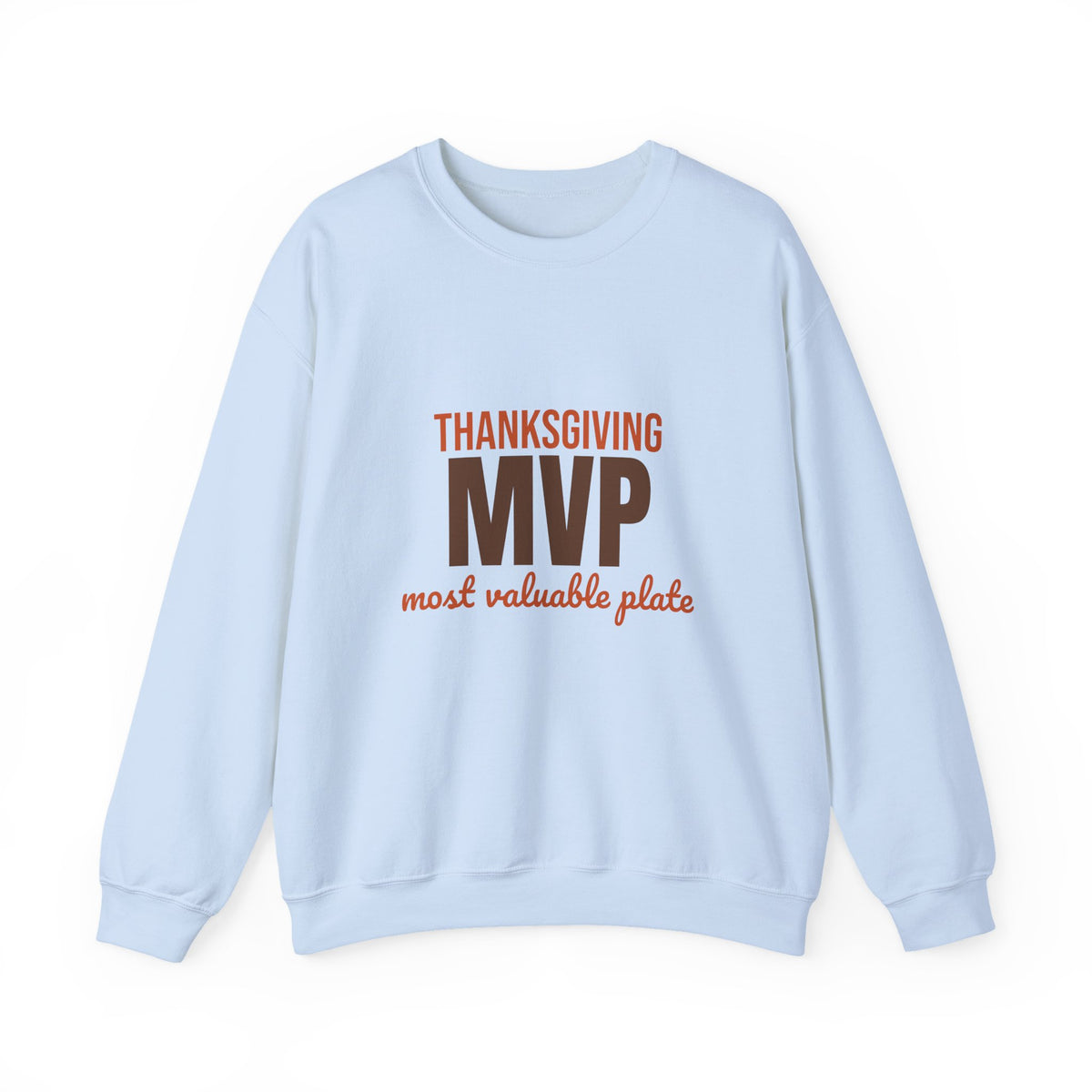 Thanksgiving MVP Most Valuable Plate Sweatshirt, Funny Thanksgiving Crewneck Sweatshirt
