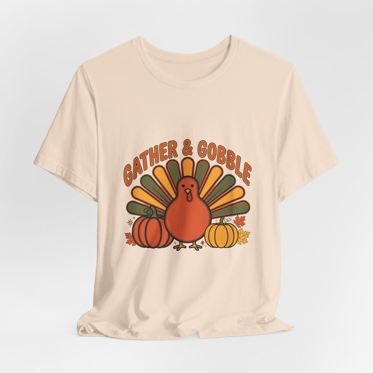 Gather and Gobble Retro Turkey Shirt, Gather and Gobble Thanksgiving Shirt, Retro Turkey Tee