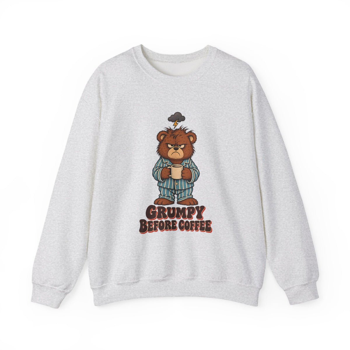 Grumpy Before Coffee Bear Sweatshirt, Funny Coffee Bear Crewneck Sweatshirt