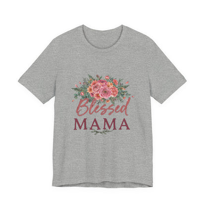 Blessed Mama Shirt, Floral Mom T-Shirt, Gift for Mom Tee
