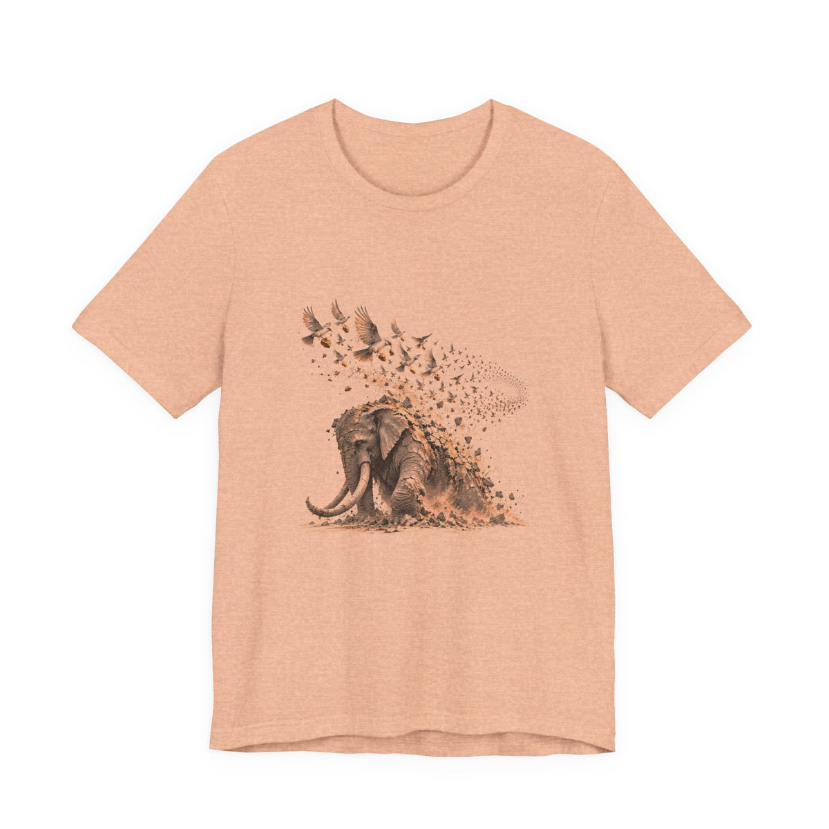 The Elephant and the Birds Shirt, Symbolic Fine Art T-Shirt, By Xudeyda