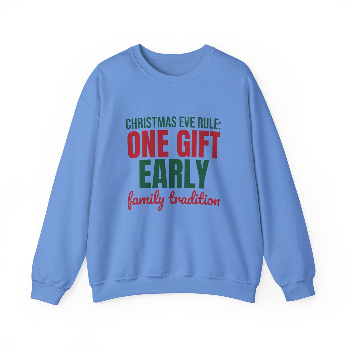 Christmas Eve Rule One Gift Early Family Tradition Sweatshirt, Christmas Eve Crewneck Sweatshirt