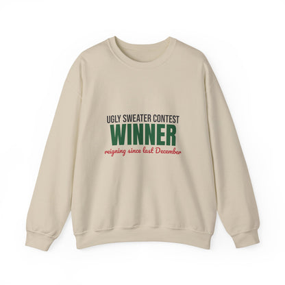 Ugly Sweater Contest Winner Sweatshirt, Ugly Sweater Contest Winner Crewneck Sweatshirt