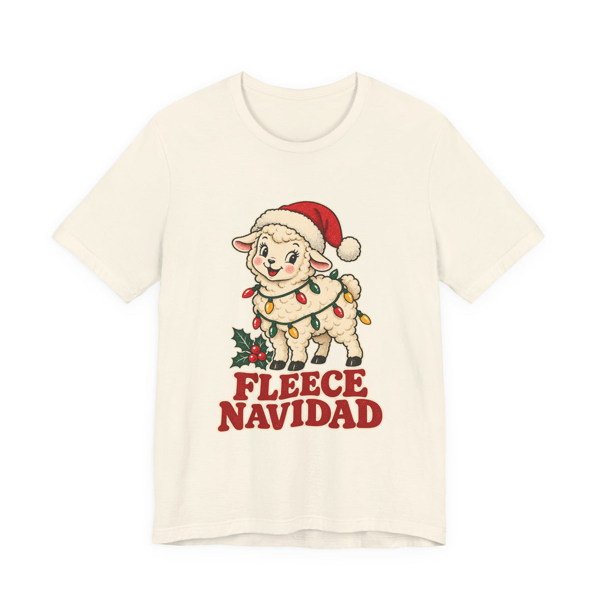 Fleece Navidad Christmas Sheep Shirt, Sheep Christmas T-Shirt, Sheep Christmas Gift