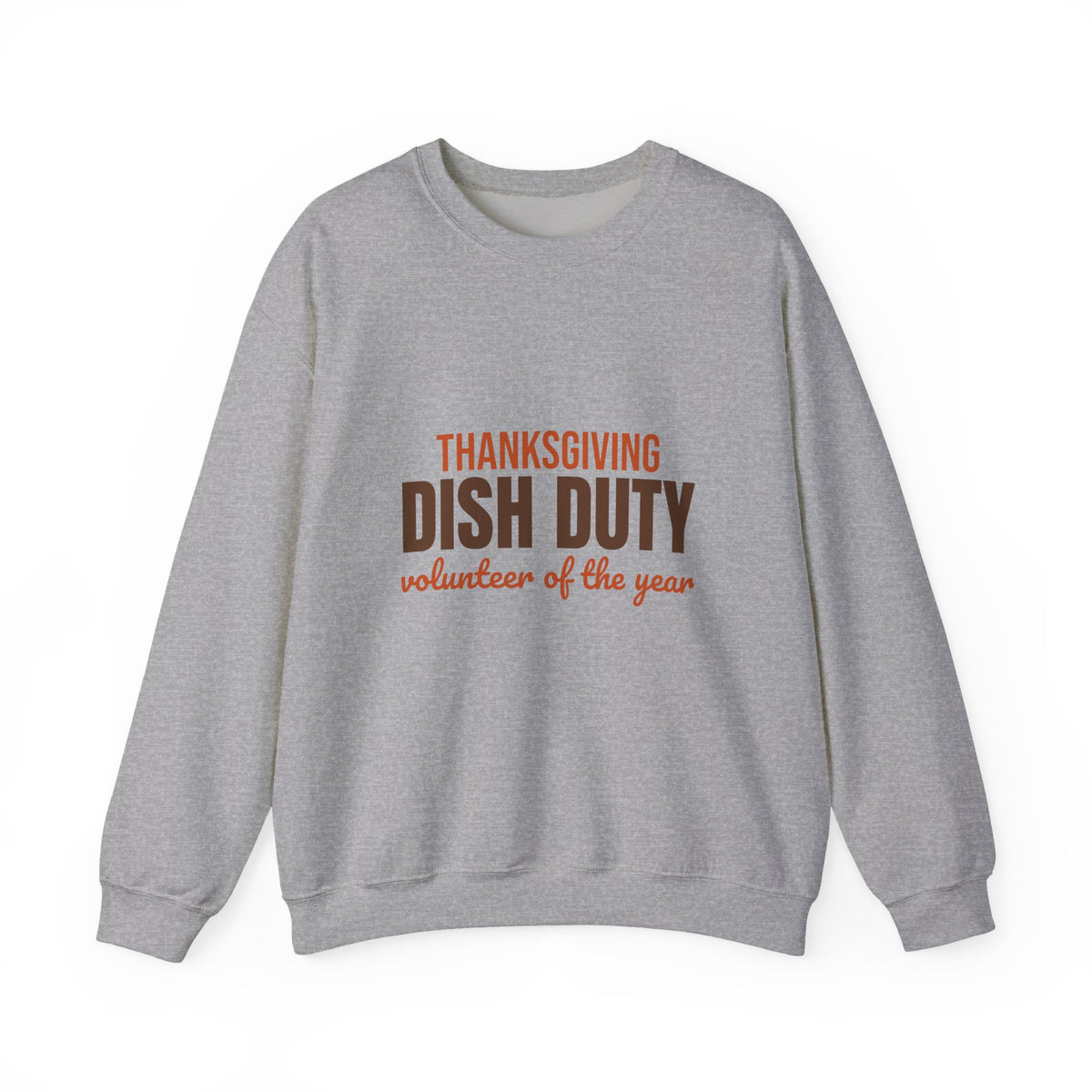 Thanksgiving Dish Duty Volunteer of the Year Sweatshirt, Funny Thanksgiving Crewneck Sweatshirt
