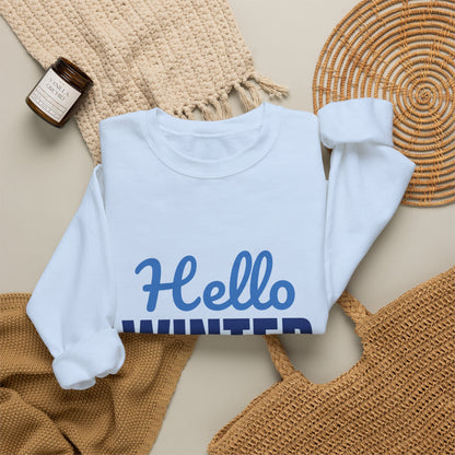 Hello Winter Cozy Season Mode Sweatshirt, Winter Crewneck, Cozy Season Sweatshirt