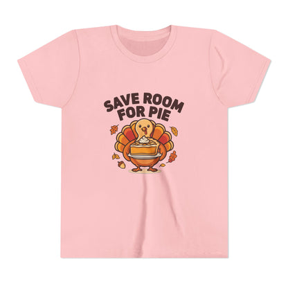 Save Room for Pie Thanksgiving Turkey Kids Shirt, Kids Save Room for Pie Thanksgiving Tee