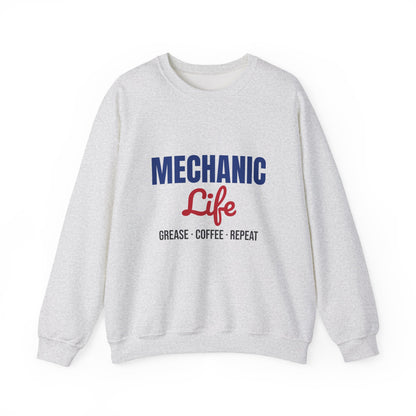 Mechanic Life Grease Coffee Repeat Sweatshirt