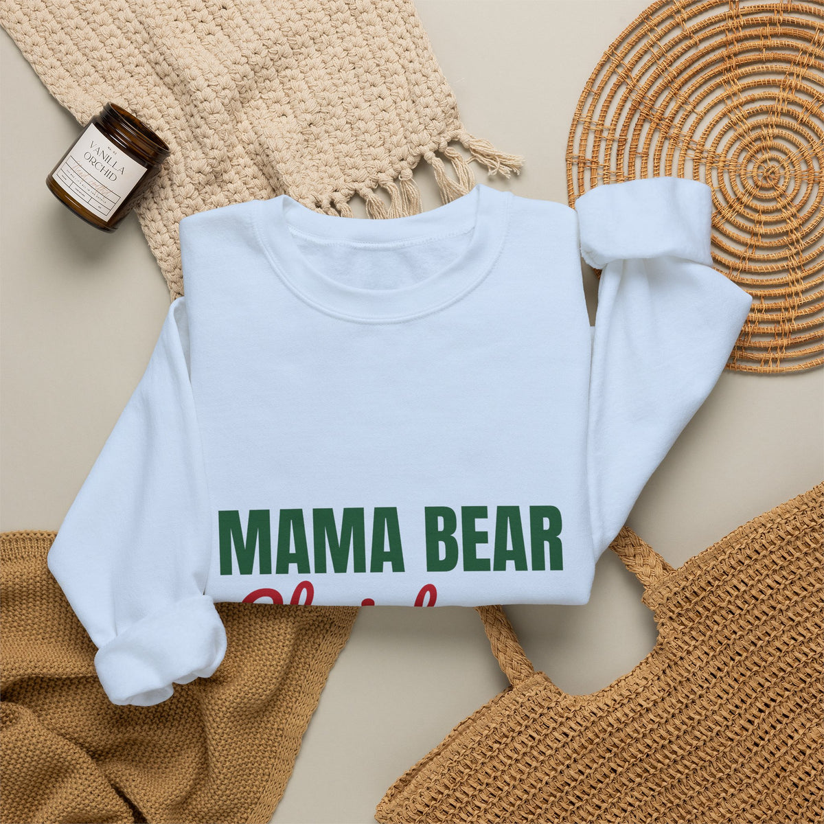 Mama Bear Christmas Sweatshirt, Mom Christmas Crewneck, Gift for Mom
