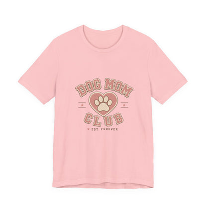 Dog Mom Club Shirt, Varsity Dog Mom T-Shirt, Paw Print Gift for Dog Lovers