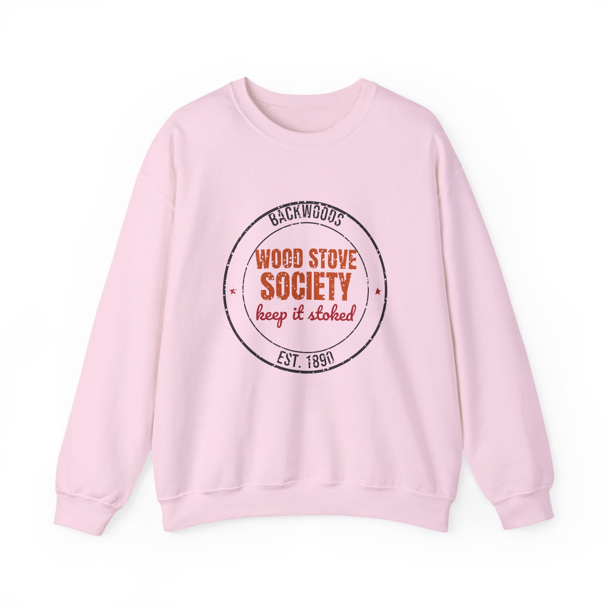 Backwoods Wood Stove Society Est. 1890 Sweatshirt, Vintage Winter Crewneck Sweatshirt