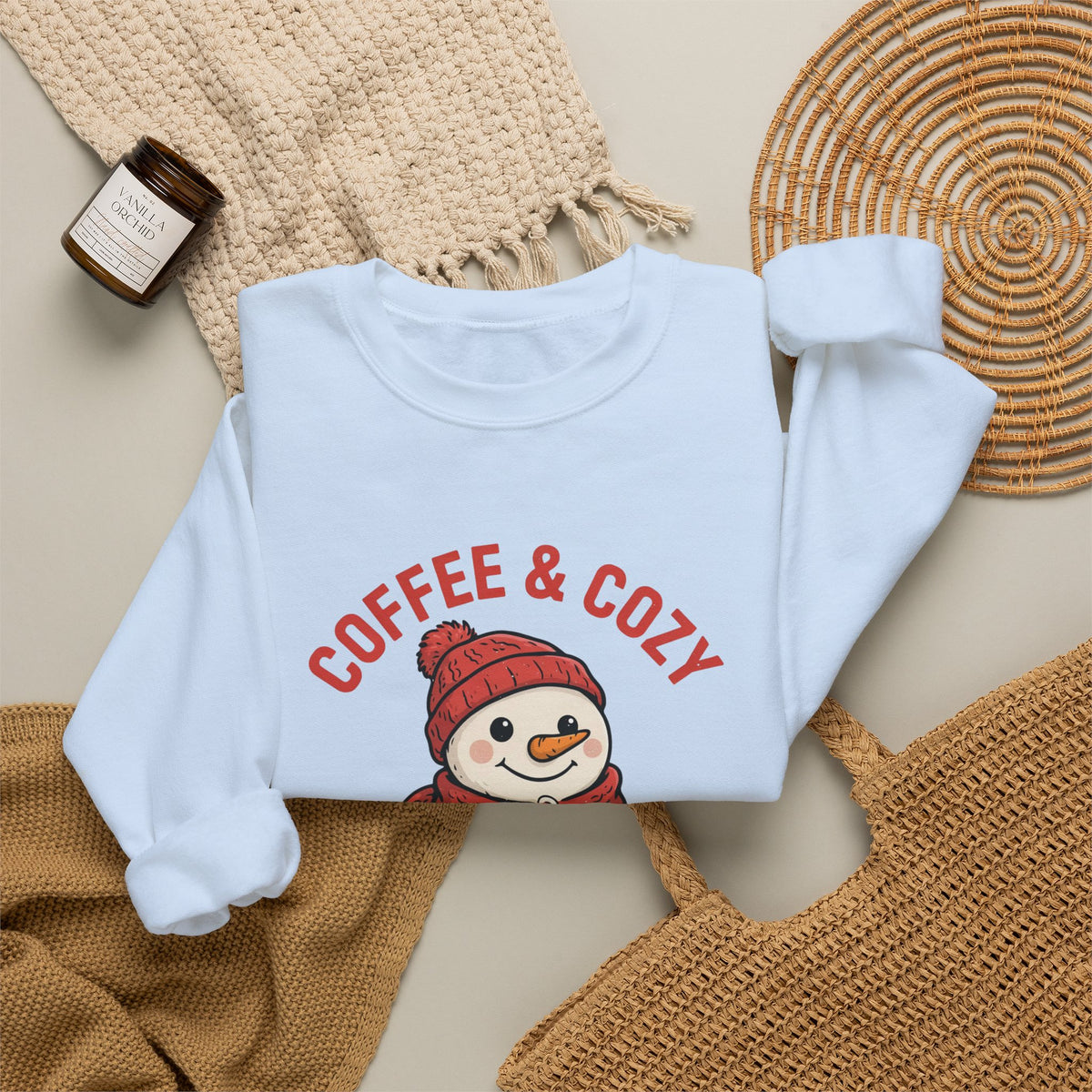 Coffee and Cozy Season Snowman Sweatshirt