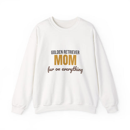 Golden Retriever Mom Fur On Everything Sweatshirt, Golden Retriever Mom Crewneck Sweatshirt