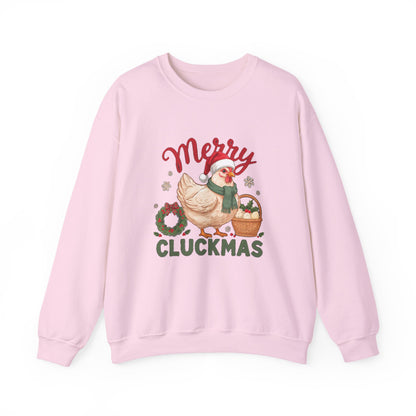 Merry Cluckmas Sweatshirt, Chicken Christmas Crewneck, Chicken Mom Gift