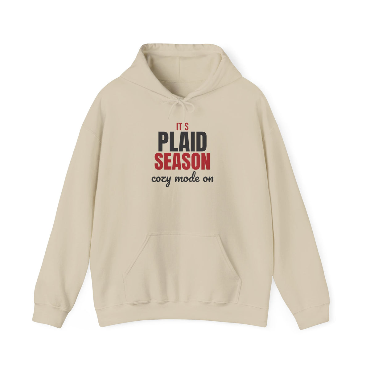 It's Plaid Season Cozy Mode On Hoodie, Plaid Season Hoodie
