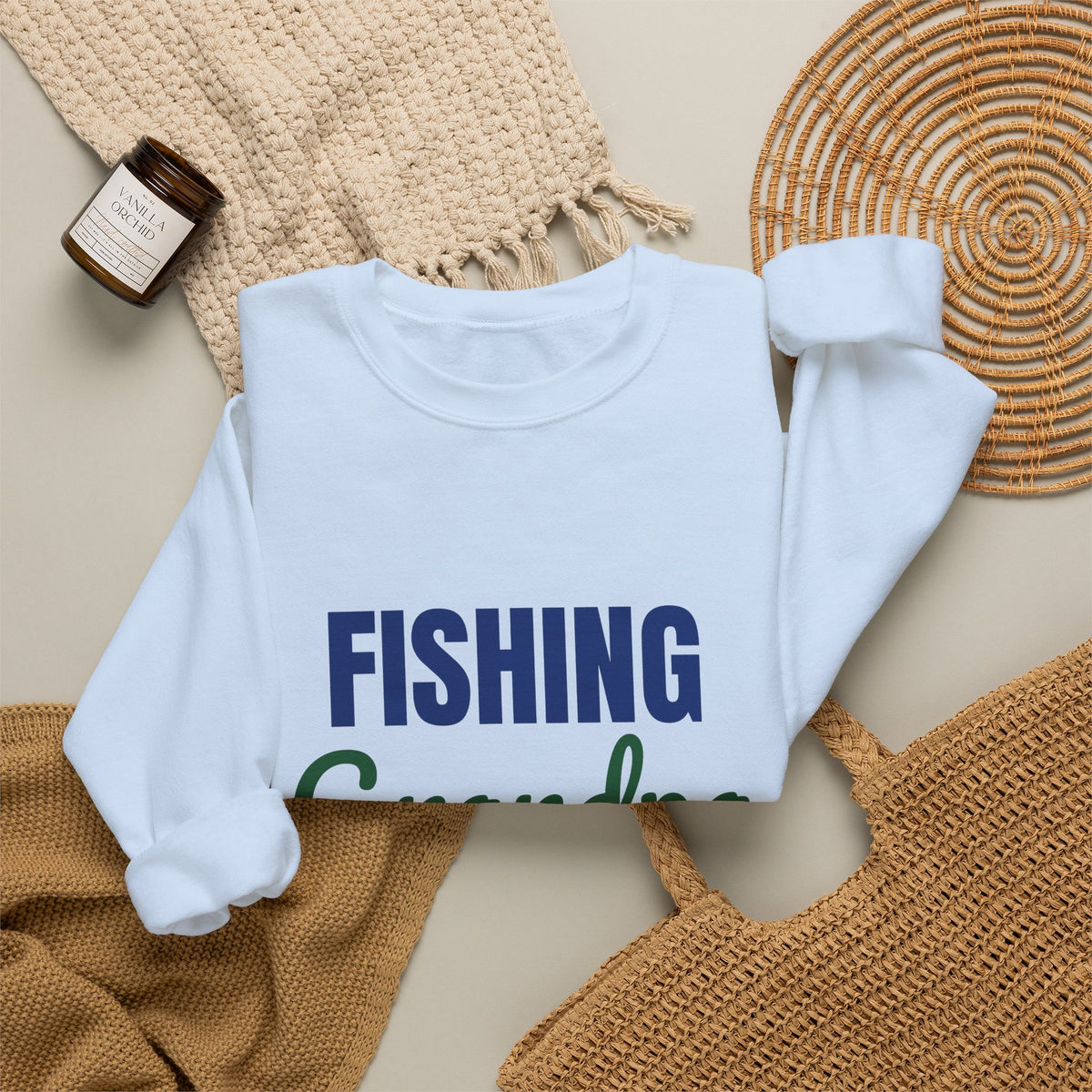 Fishing Grandpa Reel Cool Sweatshirt, Fishing Grandpa Crewneck