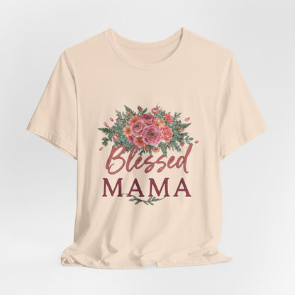 Blessed Mama Shirt, Floral Mom T-Shirt, Gift for Mom Tee