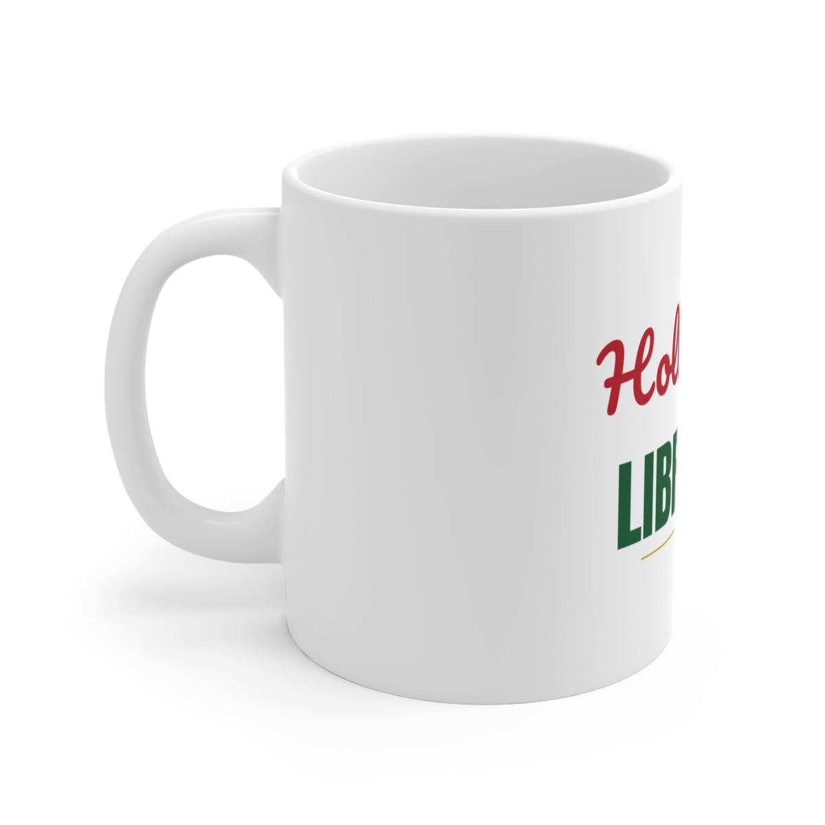 Holly Jolly Librarian Mug, Librarian Christmas Coffee Mug 11oz