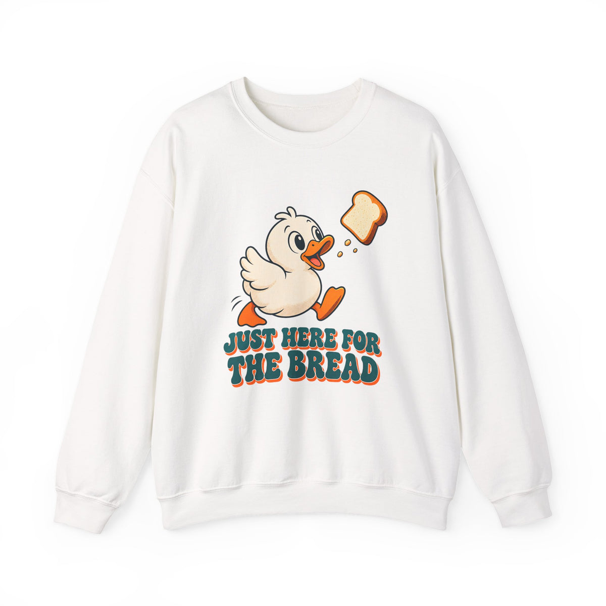 Just Here for the Bread Duck Sweatshirt, Funny Duck Crewneck Sweatshirt