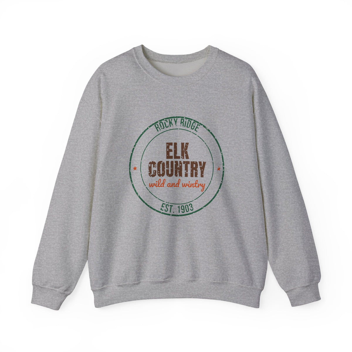 Rocky Ridge Elk Country Est. 1903 Sweatshirt, Vintage Elk Country Crewneck Sweatshirt