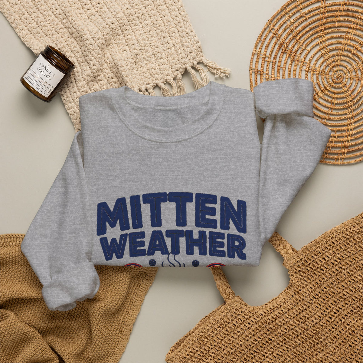 Mitten Weather Hot Cocoa Sweatshirt, Mitten Weather Crewneck Sweatshirt