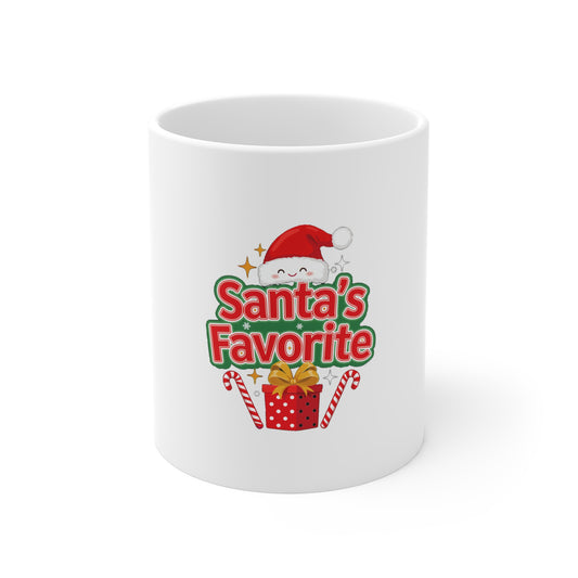 Santa's Favorite Mug, Funny Christmas Coffee Mug, Nice List Gift 11oz