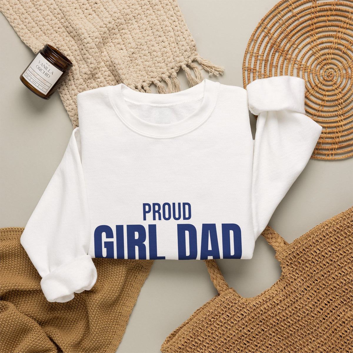 Proud Girl Dad Sweatshirt, Dad Crewneck, Gift for Dad