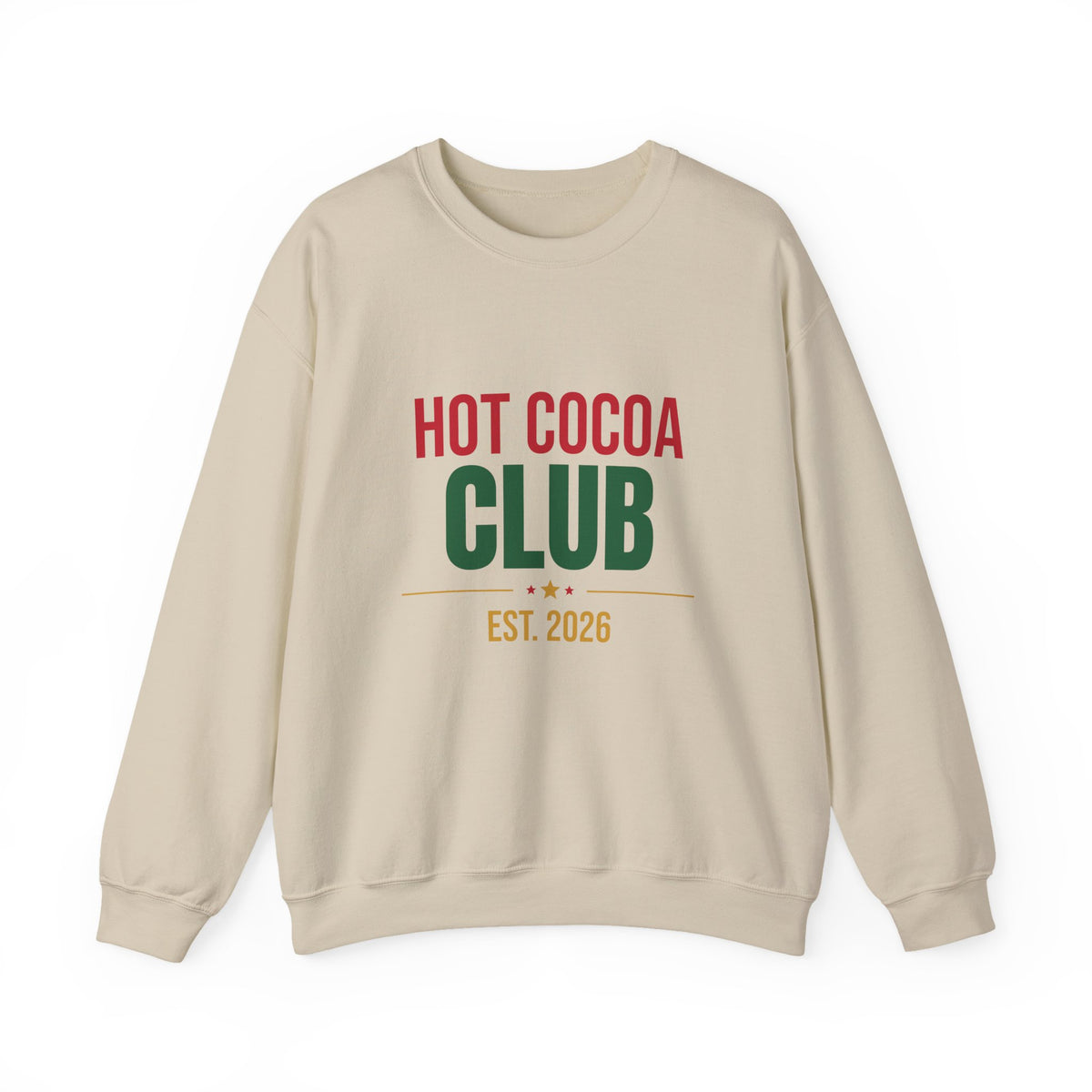 Hot Cocoa Club Sweatshirt, Winter Crewneck, Cozy Holiday Sweater