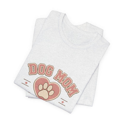 Dog Mom Club Shirt, Varsity Dog Mom T-Shirt, Paw Print Gift for Dog Lovers
