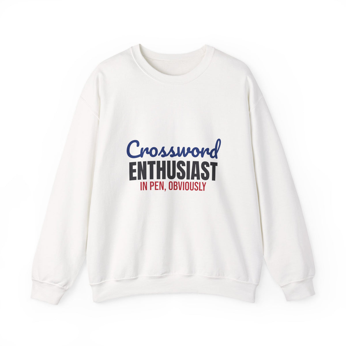 Crossword Enthusiast In Pen Obviously Sweatshirt, Crossword Enthusiast Crewneck Sweatshirt