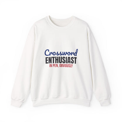 Crossword Enthusiast In Pen Obviously Sweatshirt, Crossword Enthusiast Crewneck Sweatshirt
