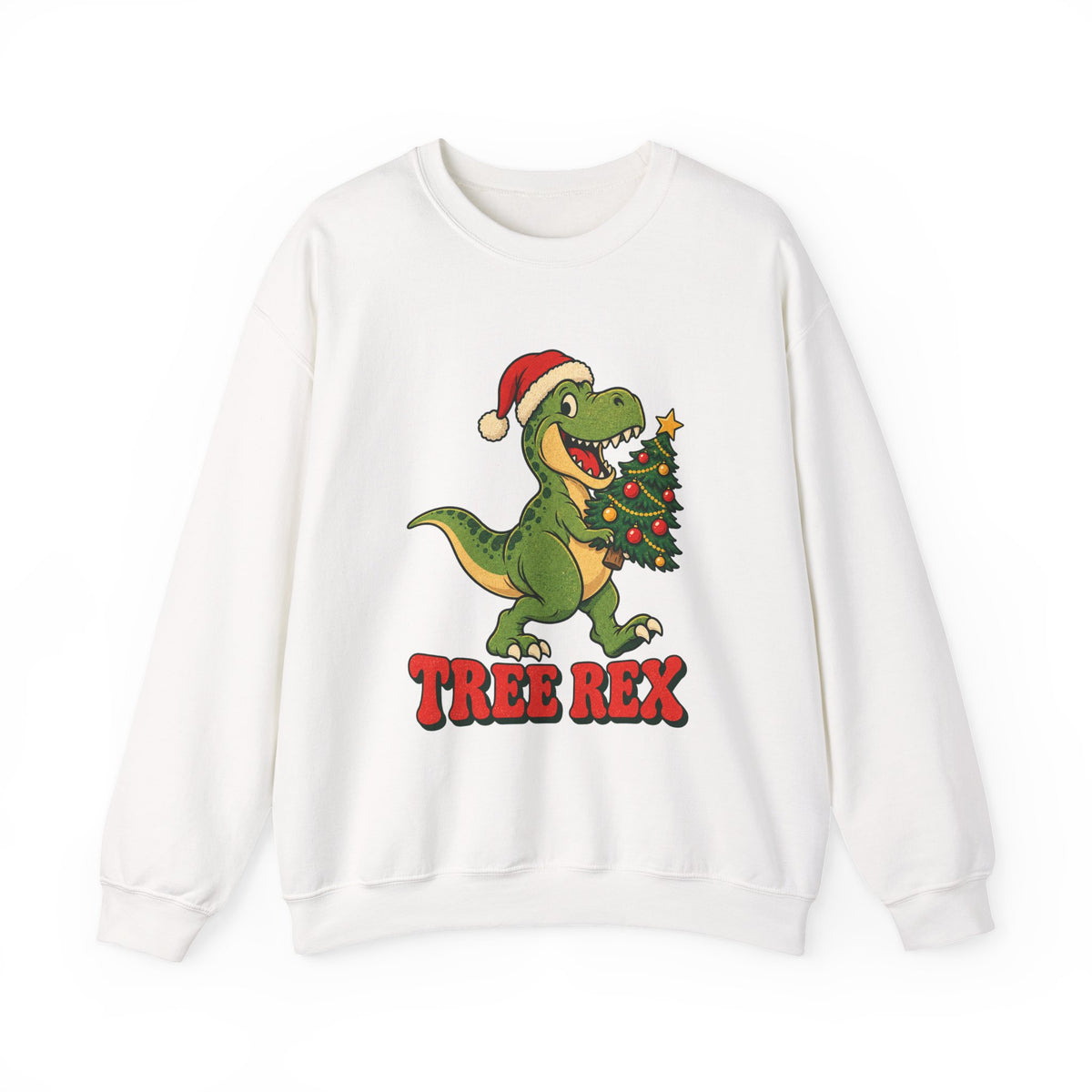 Tree Rex Dinosaur Christmas Sweatshirt, Dinosaur Christmas Crewneck Sweatshirt