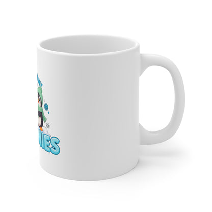 Chillin With My Snowmies Mug, Penguin Winter Coffee Mug 11oz