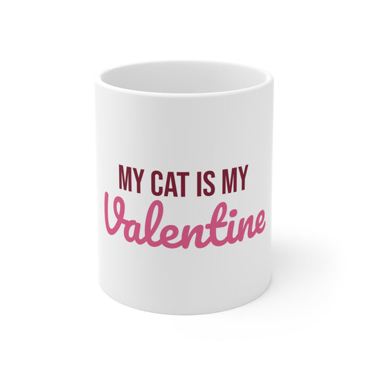 My Cat Is My Valentine Mug
