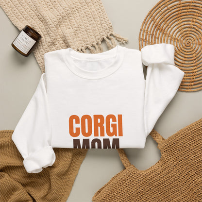 Corgi Mom Short Legs, Big Love Sweatshirt, Corgi Mom Crewneck Sweatshirt