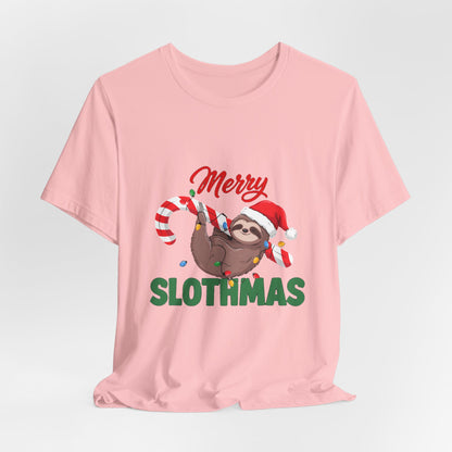 Merry Slothmas Shirt, Funny Sloth Christmas T-Shirt, Lazy Holiday Tee