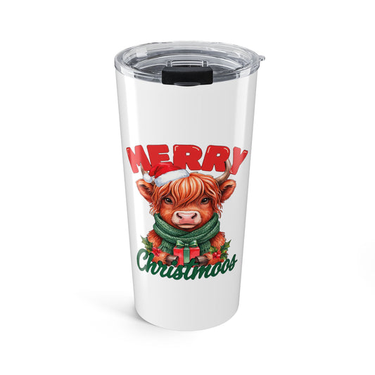 Merry Christmoos Highland Cow Tumbler