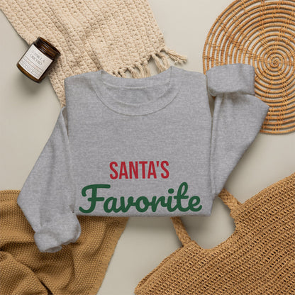 Santa's Favorite Teacher Sweatshirt, Teacher Christmas Crewneck, Teacher Gift
