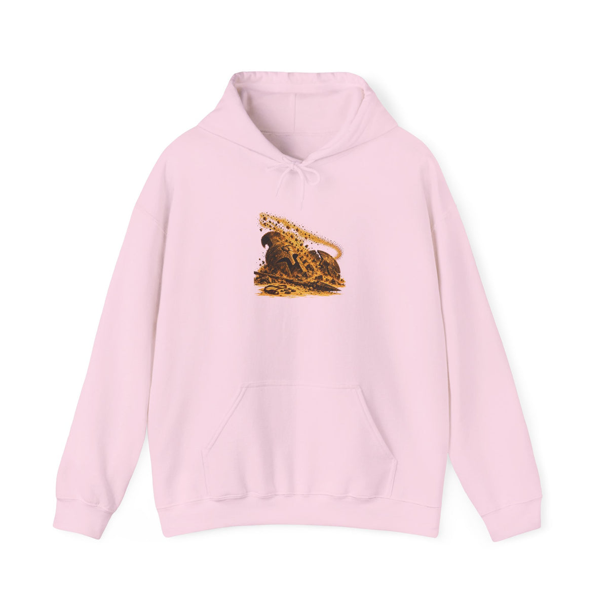The Giant and the Sling Hoodie, Symbolic Fine Art Hooded Sweatshirt, By Xudeyda