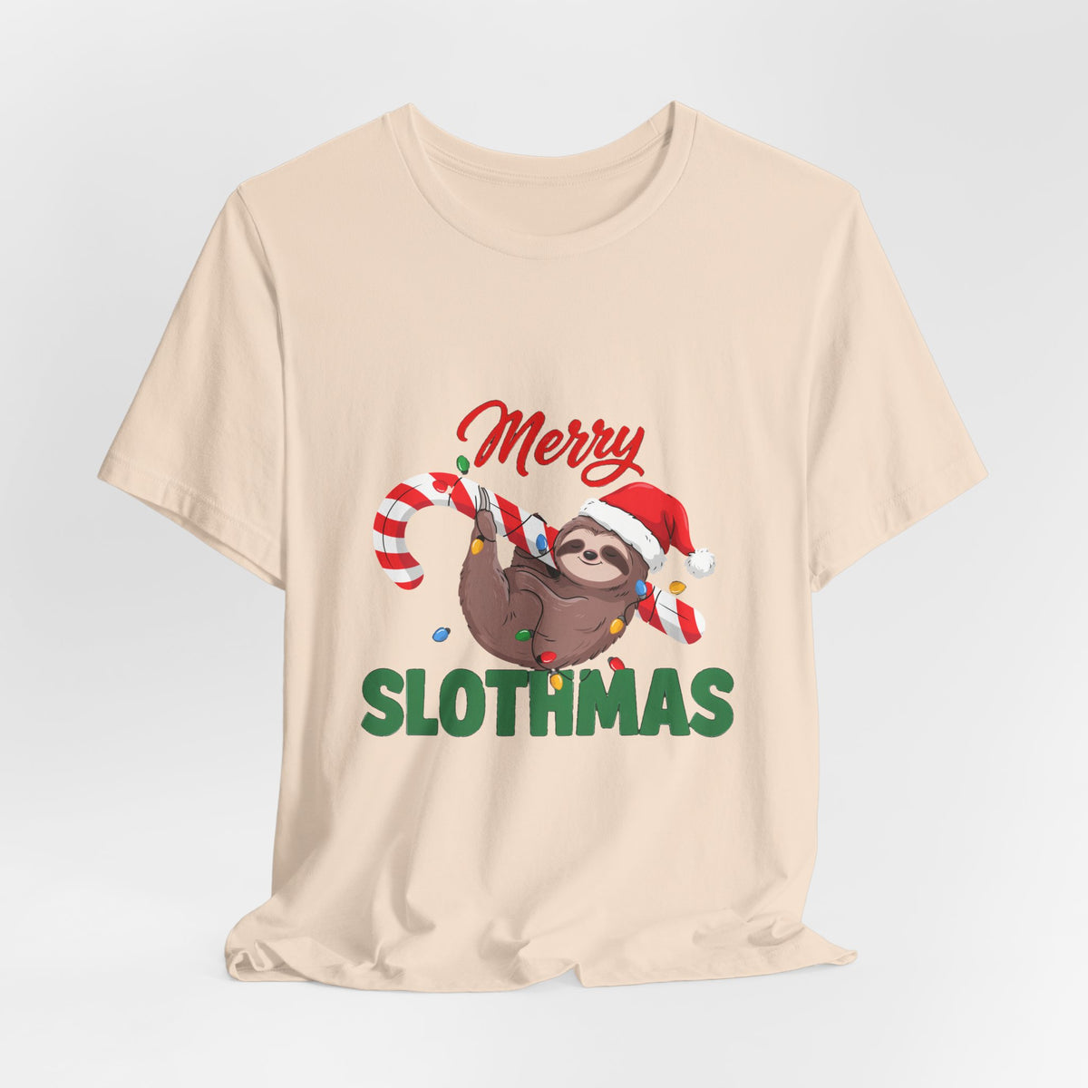 Merry Slothmas Shirt, Funny Sloth Christmas T-Shirt, Lazy Holiday Tee