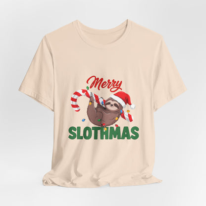 Merry Slothmas Shirt, Funny Sloth Christmas T-Shirt, Lazy Holiday Tee