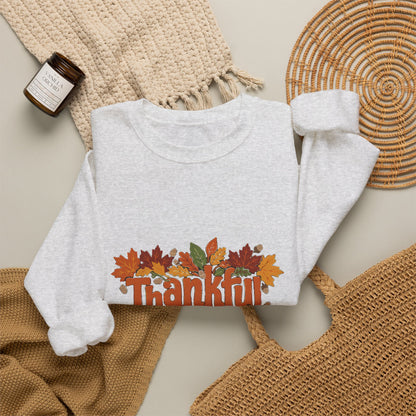 Thankful Grateful Blessed Sweatshirt, Cozy Fall Thanksgiving Crewneck, Autumn Sweater