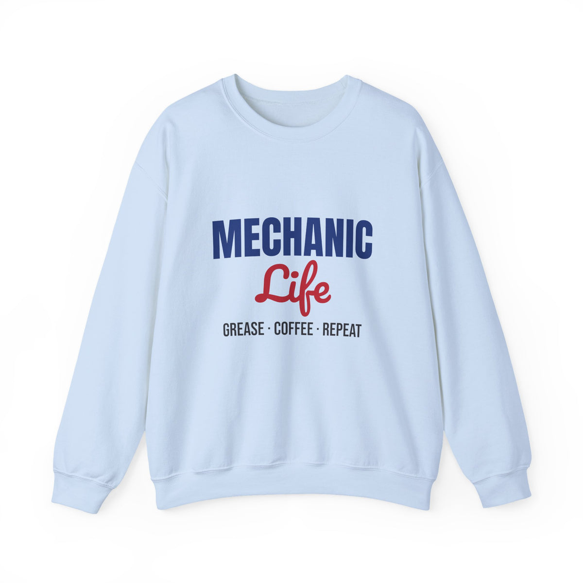 Mechanic Life Grease Coffee Repeat Sweatshirt, Mechanic Crewneck